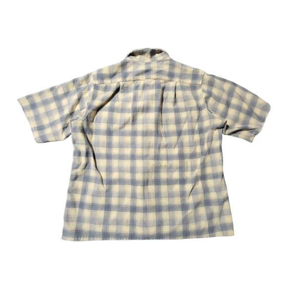 Vintage Men's Pendleton Plaid Button Down Short Sleeves Shirt with Front Pocket - Picture 5 of 9